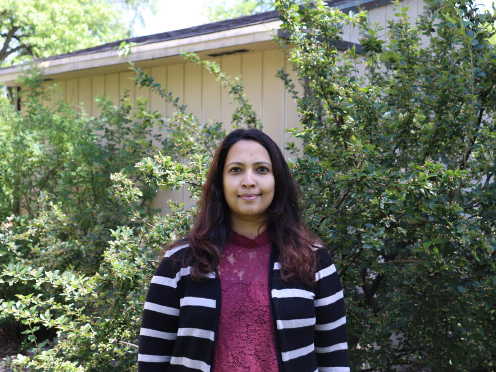 An outdoor portrait of Archana Subramanian